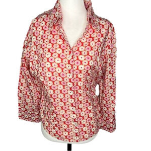Steve & Barry's ¾ Sleeve Floral Button Up size L